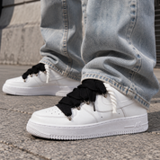 Nike Air Force 1 White Double Rope Laces White/Black