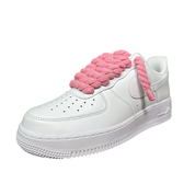 Nike Air Force 1 White Rope Laces Pink