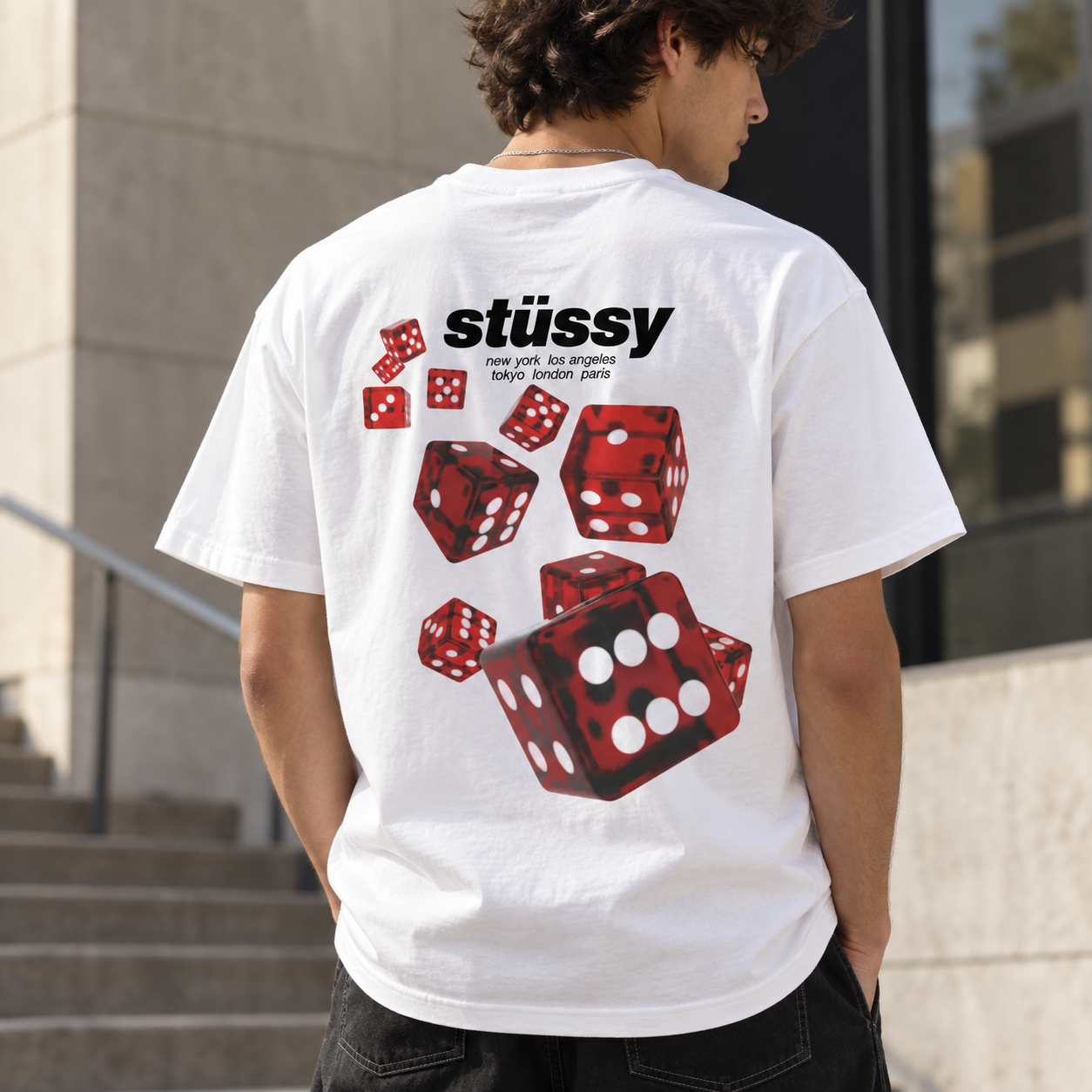 Stussy Rollers Tee White