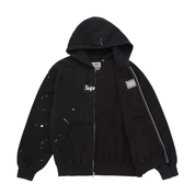 Supreme MM6 Maison Margiela Box Logo Zip Up Hooded Sweatshirt Black