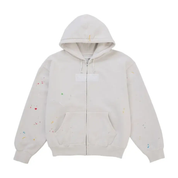 Supreme MM6 Maison Margiela Box Logo Zip Up Hooded Sweatshirt White