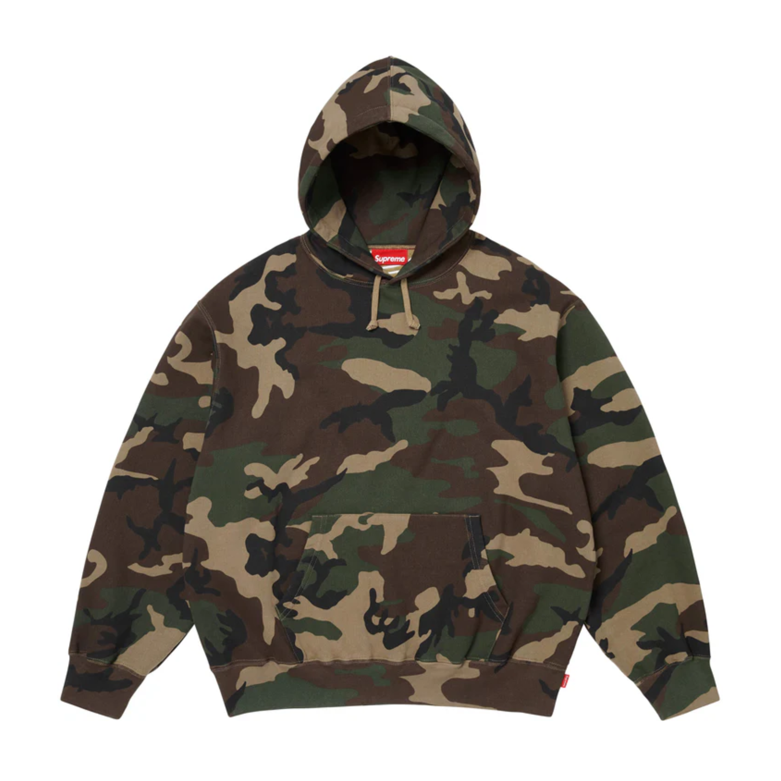 Supreme Satin Applique Hooded Sweatshirt Camo