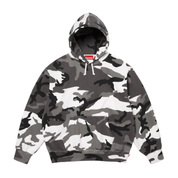 Supreme Satin Applique Hooded Sweatshirt White Camo