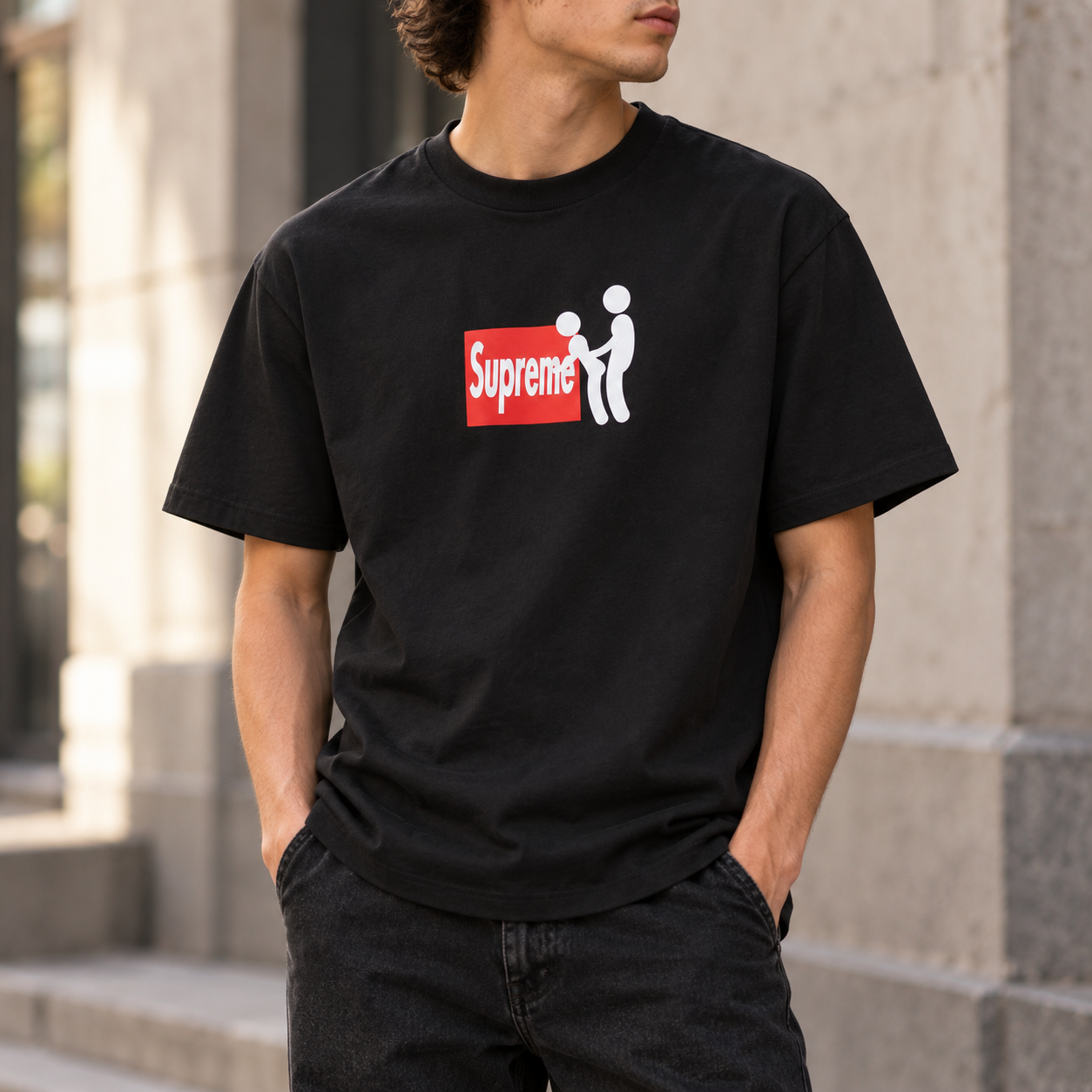 Supreme Stick Tee Black - Pełna rozmiarówka – HYPESOLE