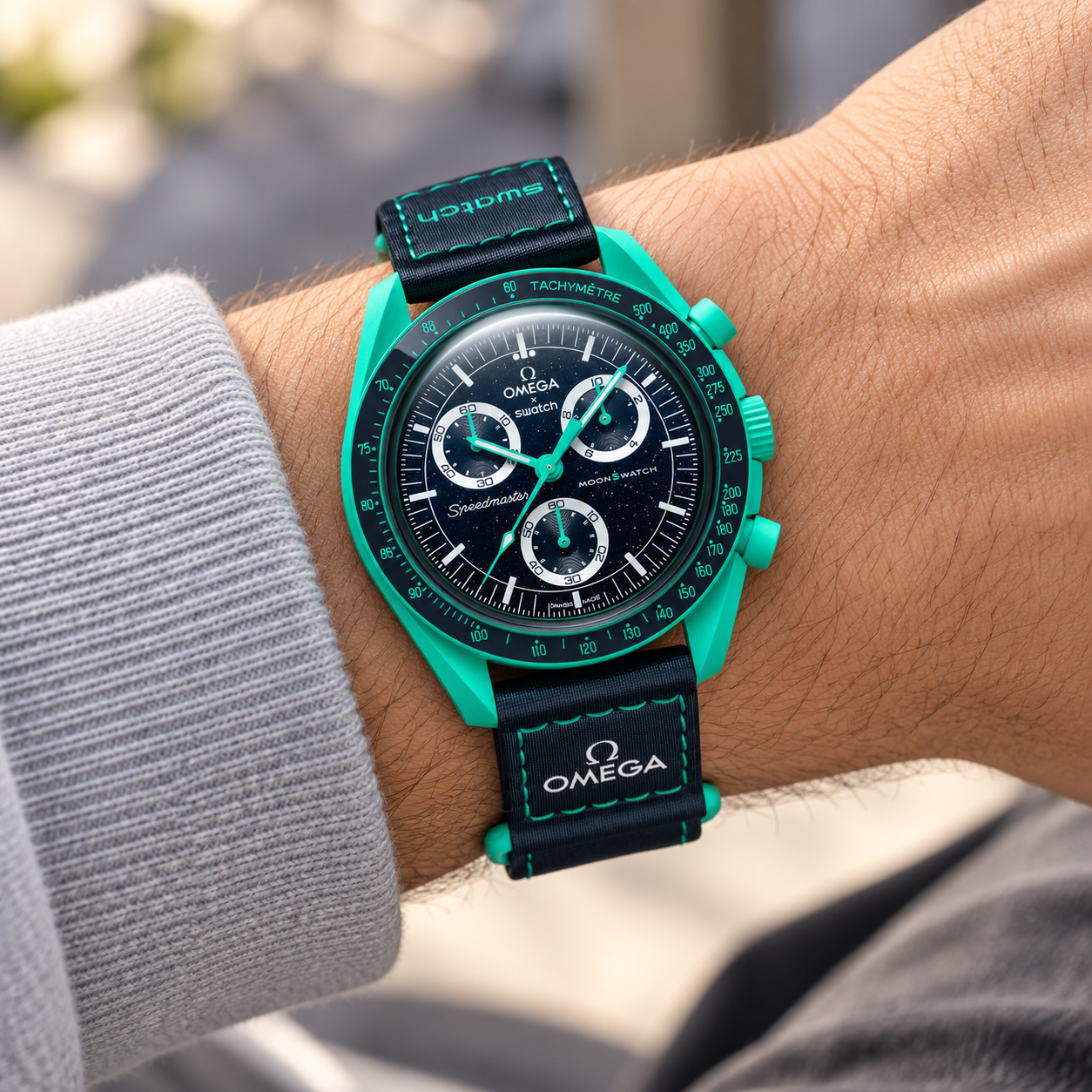 Swatch x Omega Bioceramic Moonswatch Mission On Earth – Polar Lights
