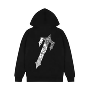 Trapstar Bluza Decoded Paisley Monochrome Hoodie Black
