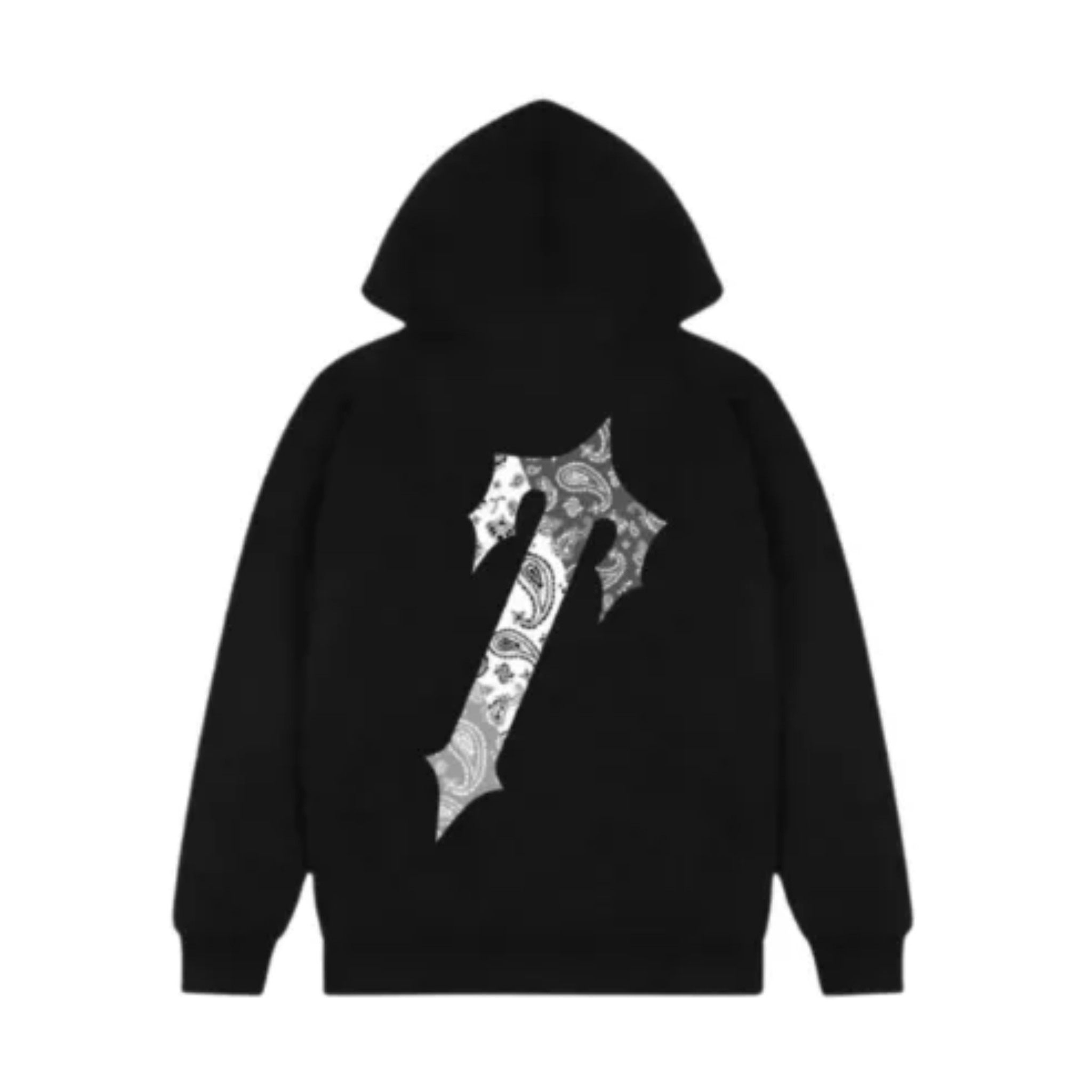 Trapstar Bluza Decoded Paisley Monochrome Hoodie Black